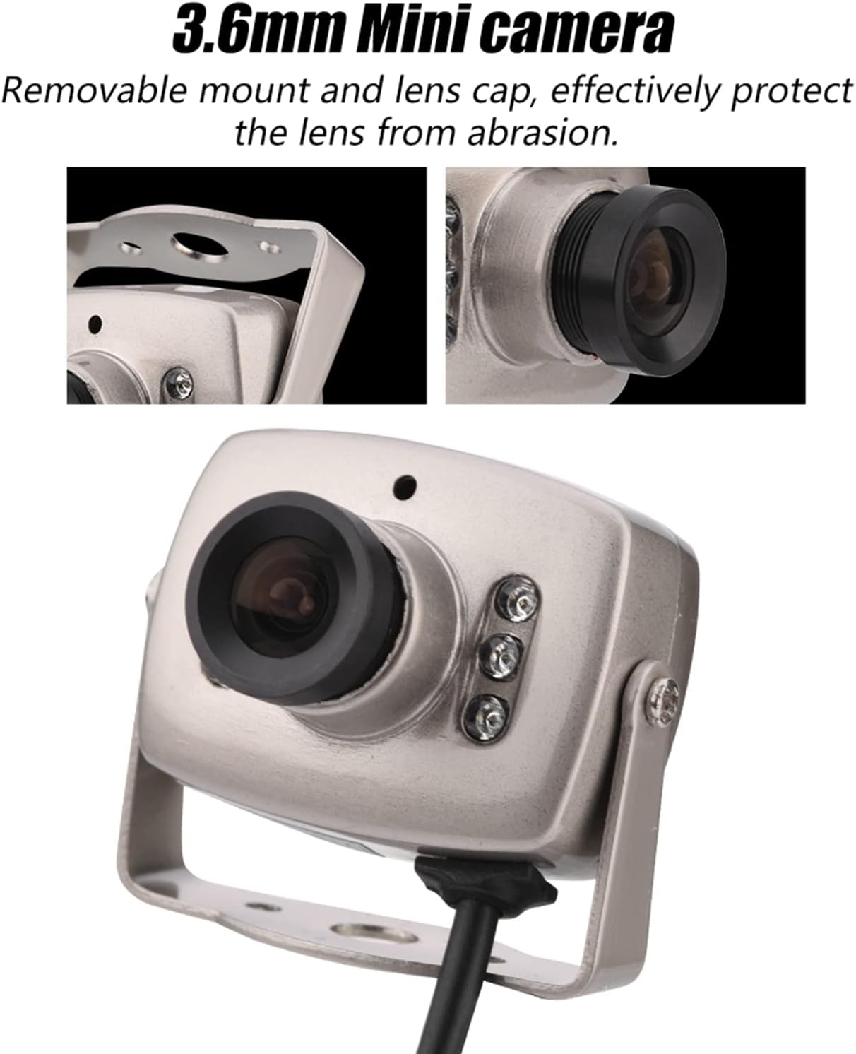 Zunate 6 CMOS Mini CCTV Camera, Night Vision Digital Home Security Video Camera, LED Wired CCTV PAL/NTSC Surveillance