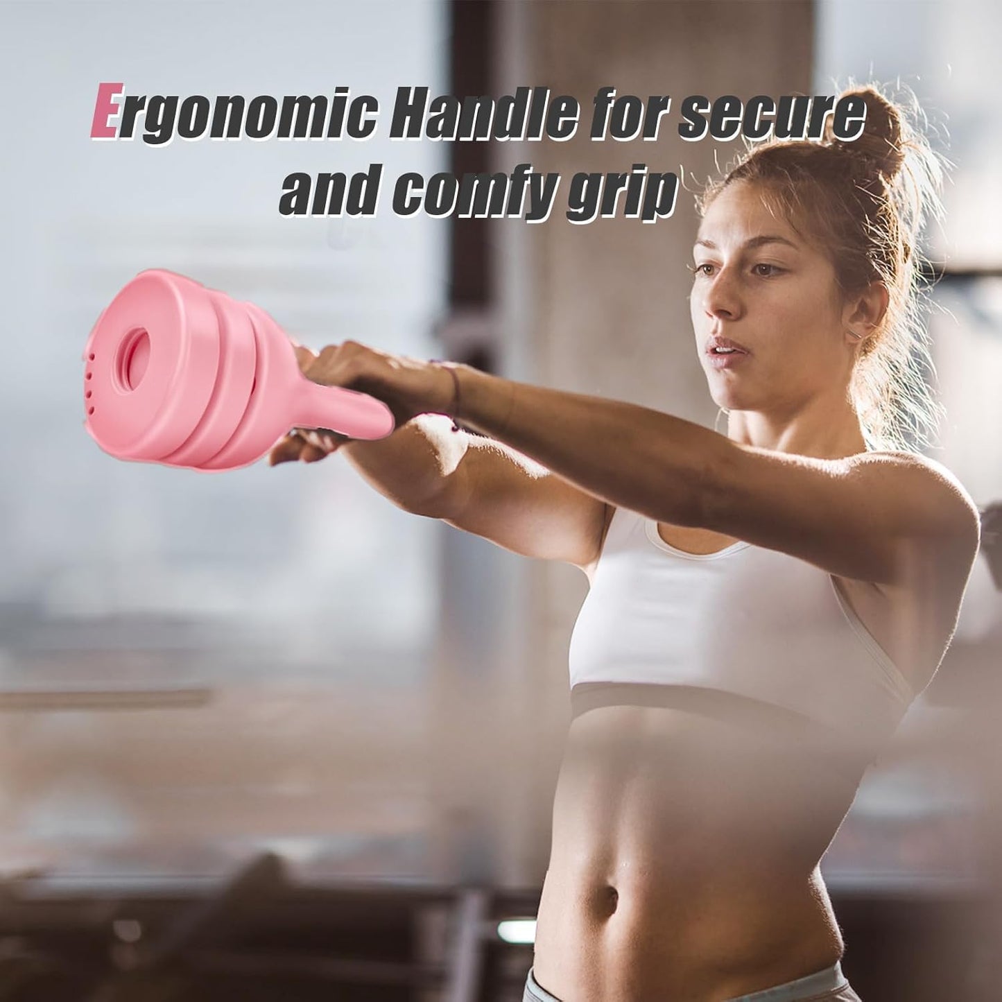 Cisleb Adjustable Kettlebell Weight Set: 3-in-1 Kettlebells (5lbs 8lbs 12lbs) for Home Gym Full-Body Workout Strength Training Weight Loss | Good for Beginners & Women Men