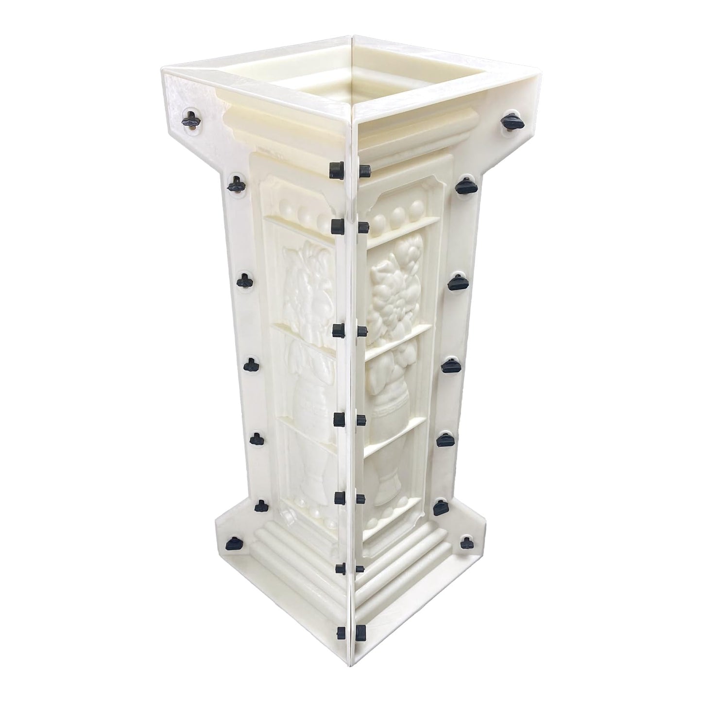 DIYUNIMOULD Concrete Balcony Mold, 26.78 Inches Balcony Spacing Column Mold for Garden Park Balcony Decoration (Chrysanthemum), White