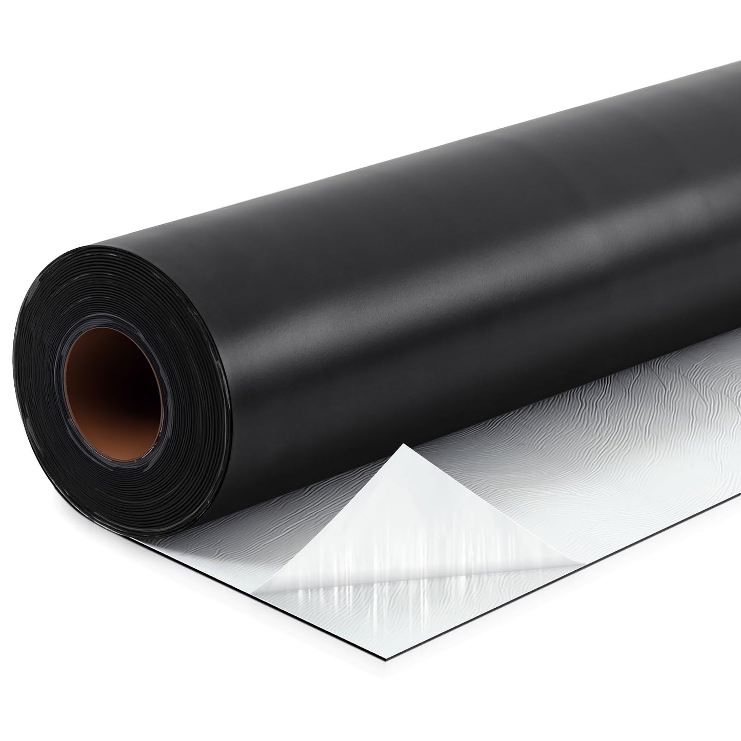 Pushglossy 1 Roll EPDM Rubber Roofing Membrane 39" x 15ft, Self-Adhesive Waterproof Underlayment, 50 Mil Reinforced Flat Roof Sheet, Ice and Water Sheet for RV, Shed, Garage and Patio