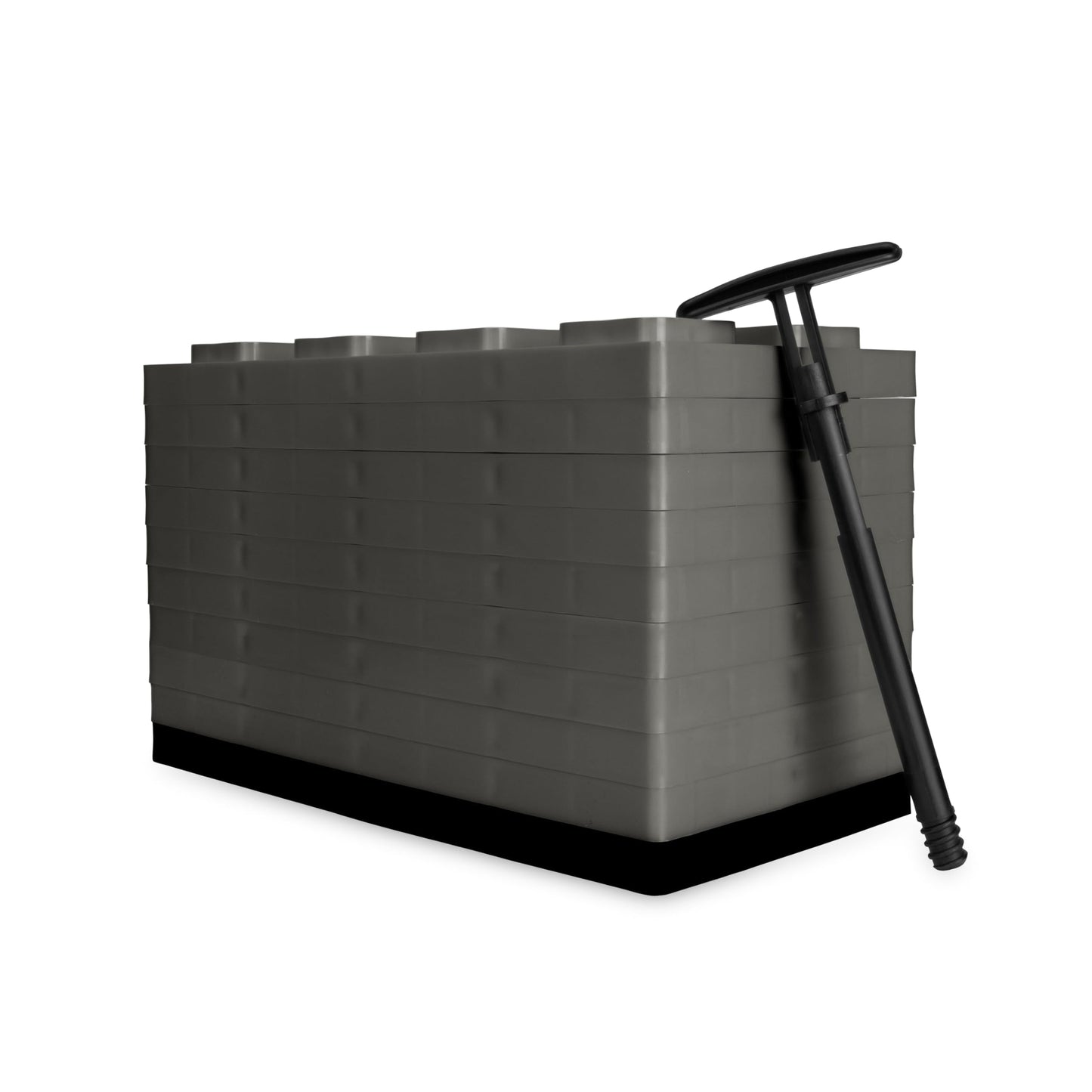 Camco Fasten RV Leveling Blocks - Features Interlocking Design for Customizable Height - Carrying Handle Twists to Secure Blocks for RV Storage - Measures 17” x 8.5” x 1”, 10-Pack (21025)