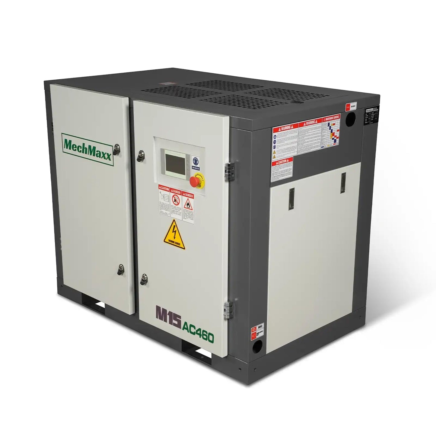 MechMaxx 15HP Rotary Screw Air Compressor – 45 CFM, 116 PSI, 460V 3-Phase | Industrial-Grade, M15AC460