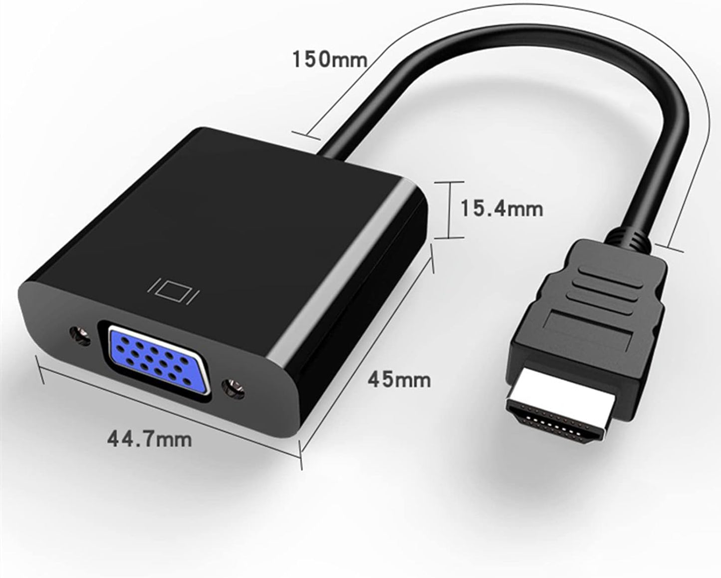 YIKUER HDMI to VGA, Gold-Plated HDMI to VGA Adapter, Male to Female for Computer, Desktop, Laptop, PC, Monitor