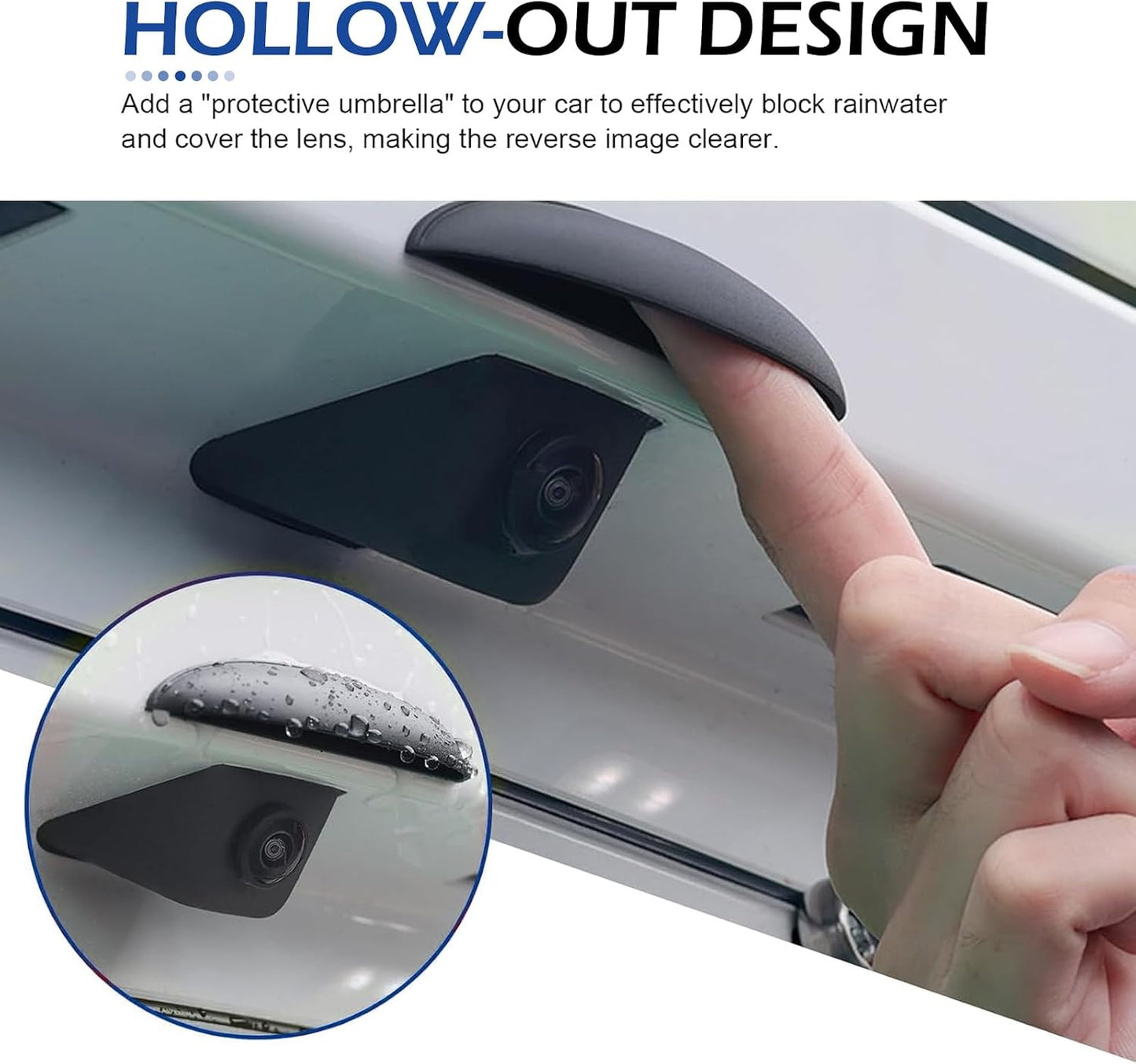Bawkars Car Rear View Camera Cover, Backup Camera Protector, ABS Reversing Camera Shield, Non-Destructive Installation