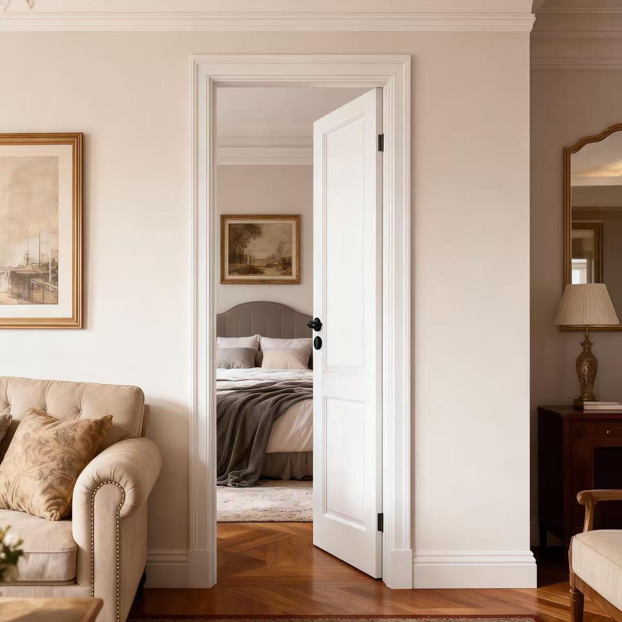 LetLcuk 24" x 80" Slab Door - Interior Slab Doors for Dining Room, Bedroom, Closet, Laundry Room, Bathroom, Pantry -French Door Panels with a 3-Panel Design