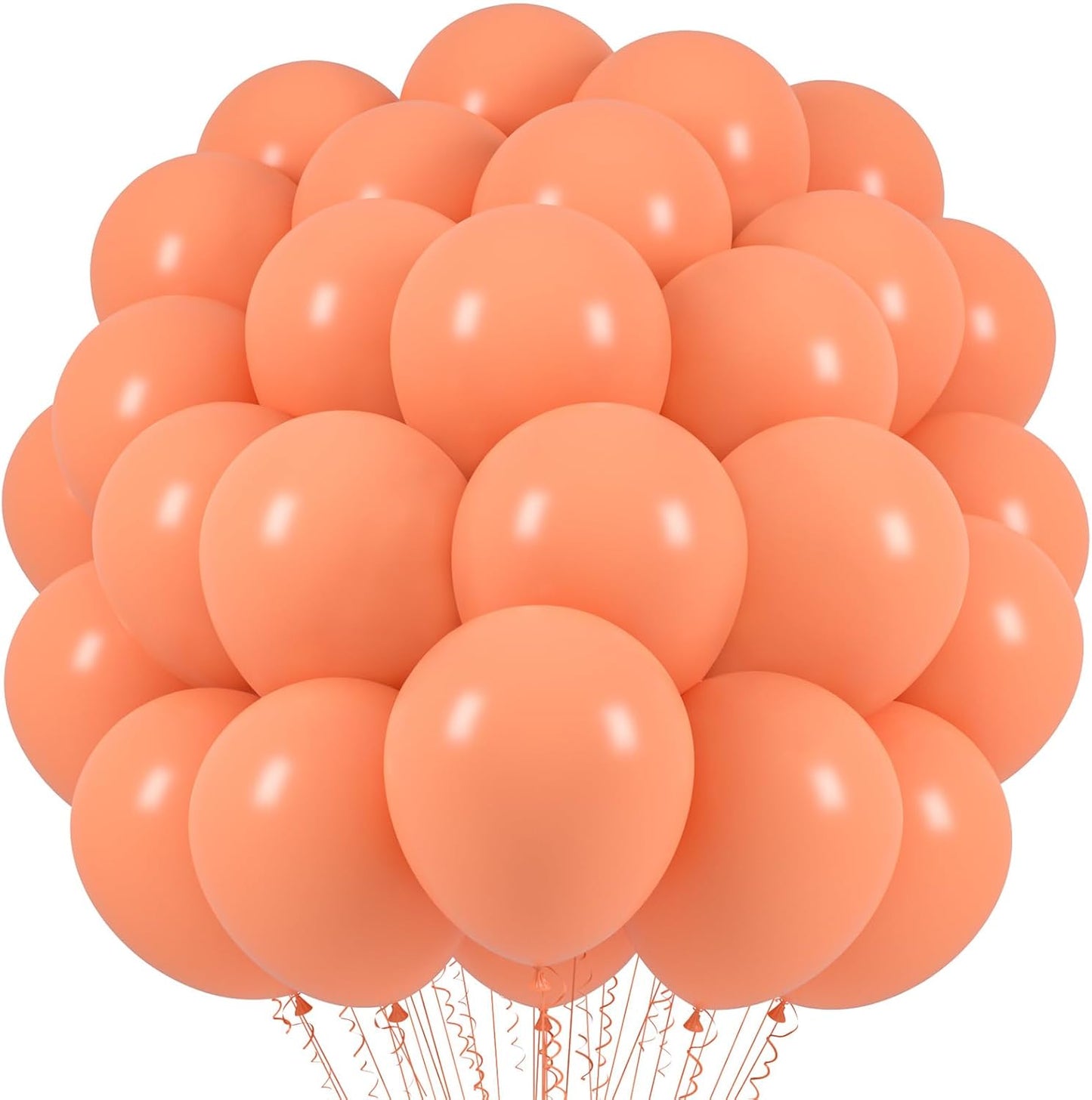 Voircoloria Peach Balloons - 66 Pack 12-Inch Pastel Orange Latex Balloons for Celebrations & Events