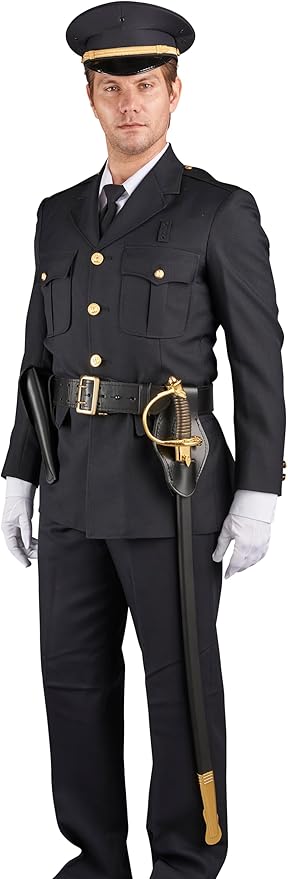 Ceremonial Sword Carrier Sheath - USMC Marine Corps NCO Sword Holder - Hi Gloss Leather