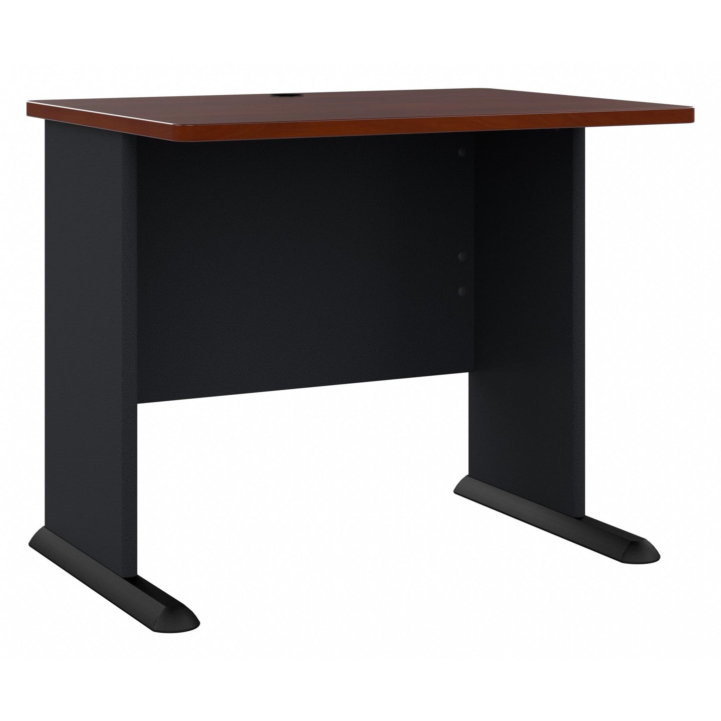 Bush Business Furniture Series A 36W Small Desk in Hansen Cherry and Galaxy, Compact Computer Table for Home or Professional Office