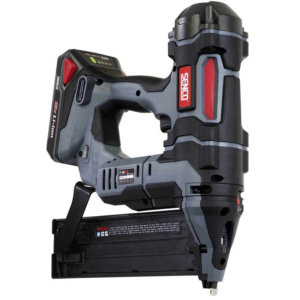 SENCO 10N0001N Fusion F-16XP 18V Lithium-Ion 2-1/2 in. Cordless 16 ga. Straight Finish Nailer (1.5 Ah)