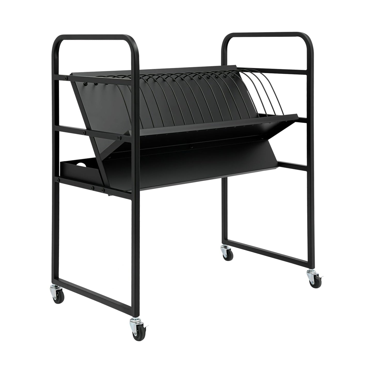 Bulelula 16-Bay Laptop and Tablet Open Charging Station, Tablet Mobile Charging Cart Storage Cart Up to 14in Screen Size for Office Classroom
