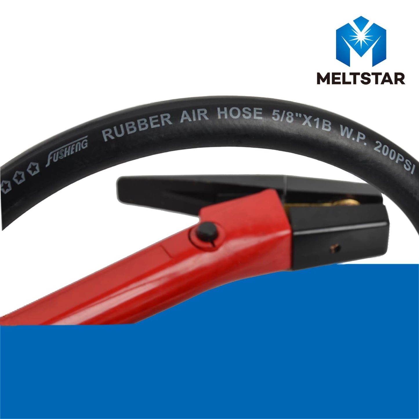 MELTSTAR K3000 Carbon Arc Air Gouging Torch - Heavy Duty 600A with 7' Cable and 360-Degree Rotating Red Handle for Maximum Efficiency in Gouging and Cutting, Ideal for Welding and Metalworking