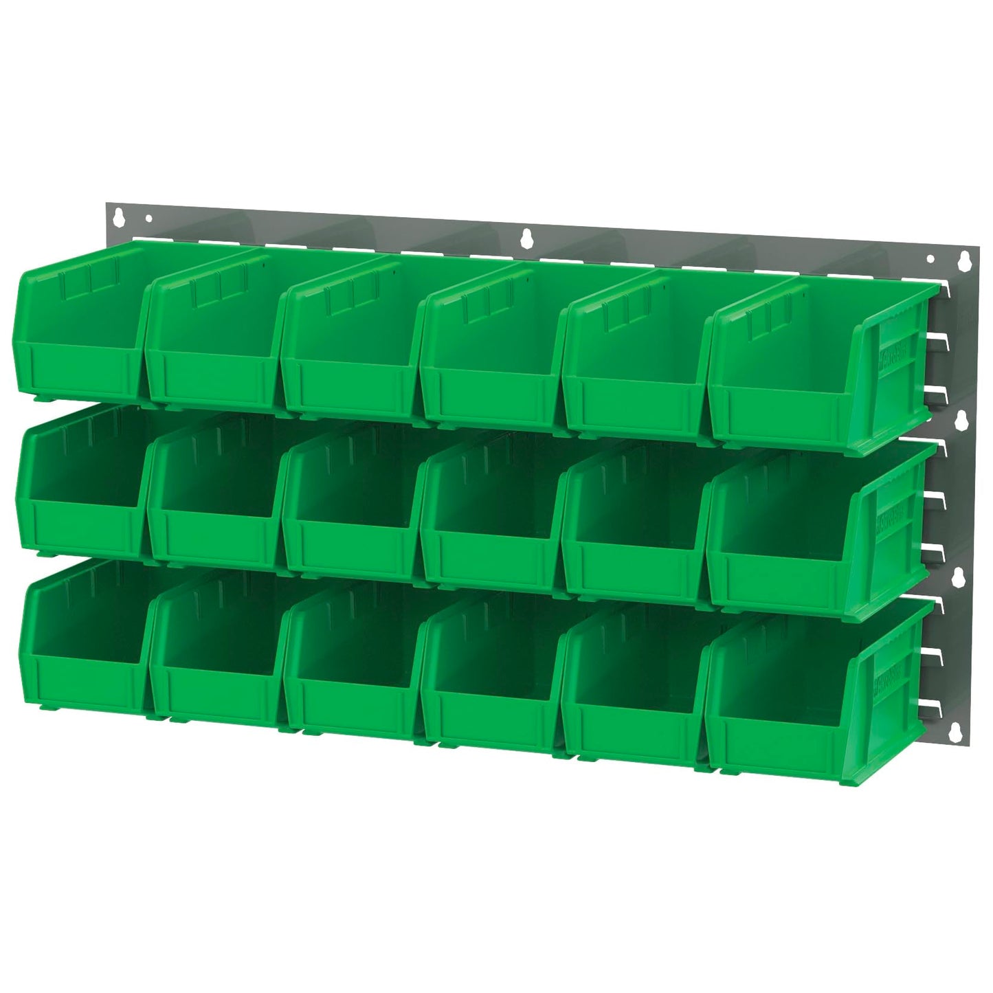 Akro-Mils 30136 Heavy Duty Wall Mount Garage Storage Steel Louvered Panel | Wall Storage Bin Hanging Organizer System for AkroBins, 36-Inch W x 19-Inch H, Grey, Single