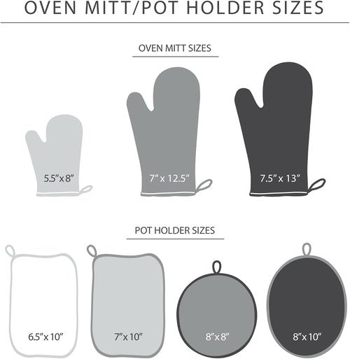 KitchenAid Ribbed Silicone Oven Mitts - 2-Pack Set, 7.5"x13", Stylish Mineral Water Color