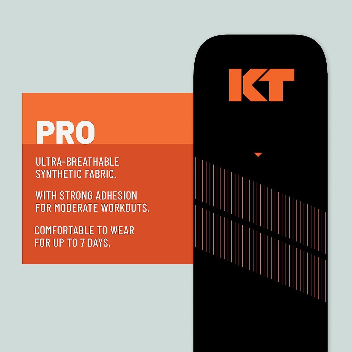 KT Tape, Pro Synthetic Kinesiology Athletic Tape, 150 Count, 10" Precut Strips, Laser Blue