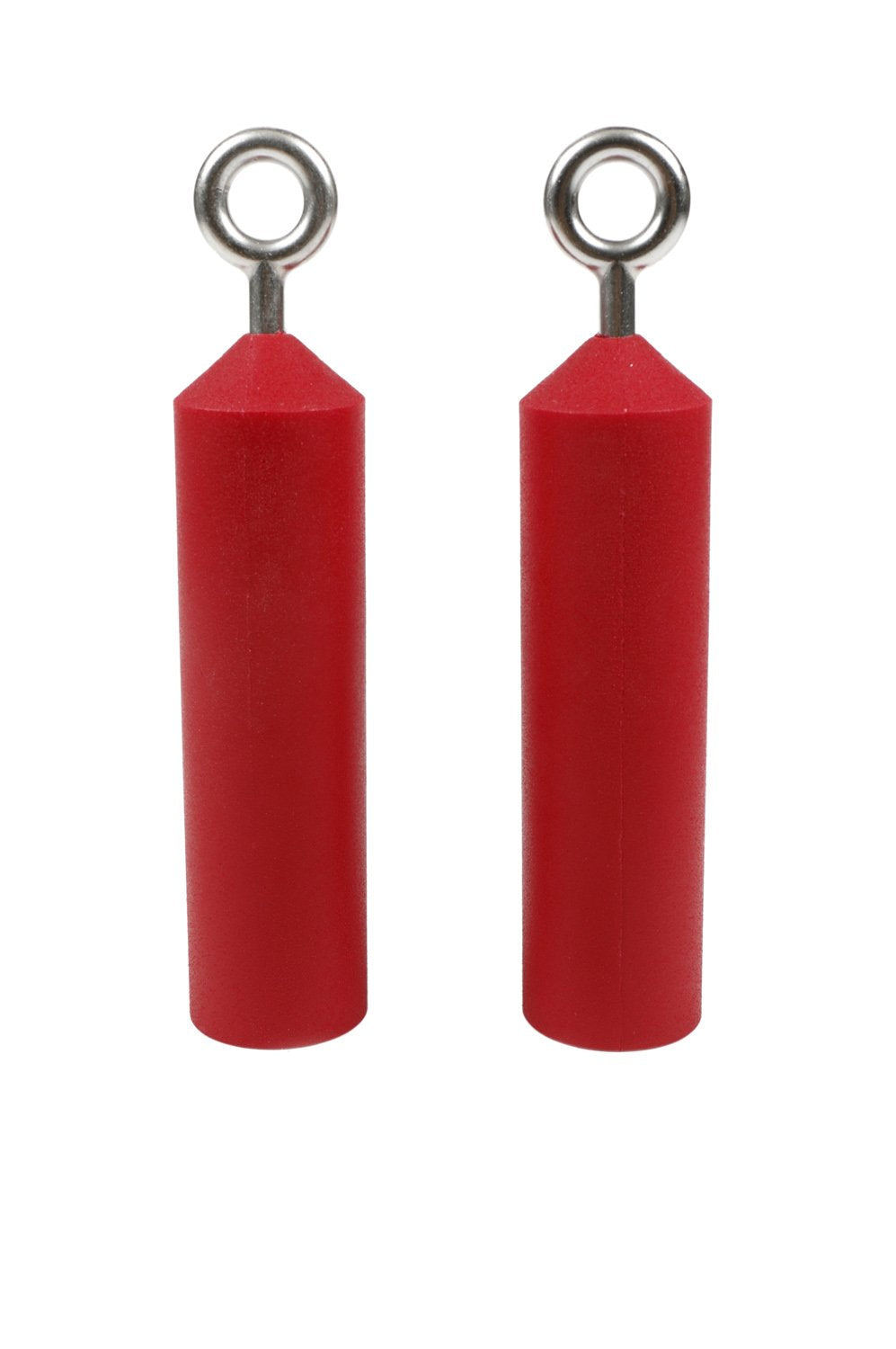 Atomik Climbing 2 inch Vertical Hanging Pipes Set of 2 in Red for Grip and Strength Training As Seen on American Ninja Warrior