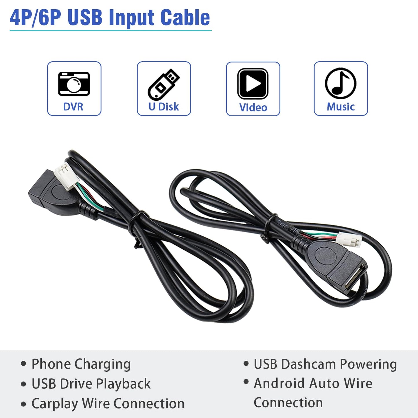 16Pin 10Pin 20Pin 4Pin/6Pin Radio Wiring Harness Kit ISO Android Car Stereo Wire Harness with Butt Connectors RCA