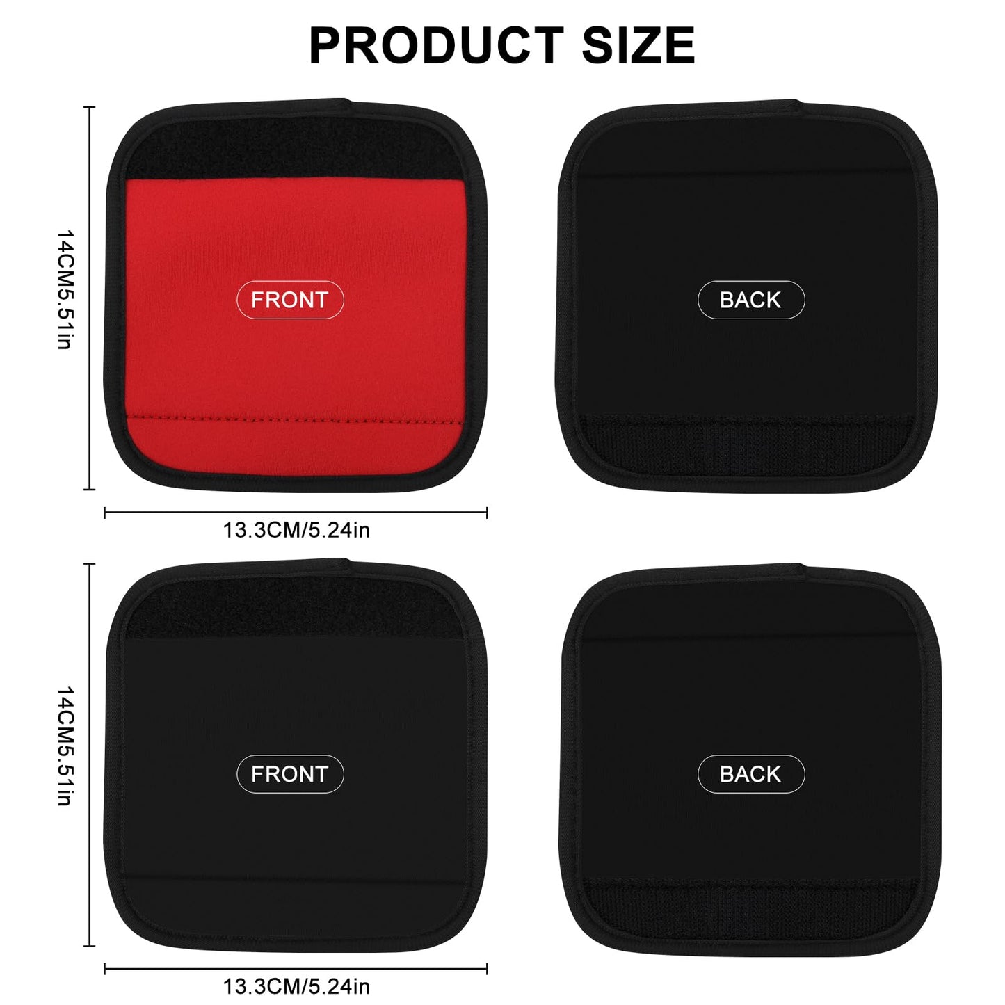 4 Pack Barbell Grips Pad, 2 Red 2 Black Dumbbell Handle Grips Barbell Grips for Weightlifting, Non-Slip Bar Wrap Cushion for Home Gym Fitness, Protective Pads Grip for Pull Up Bar, Horizontal Bar, Deadlift