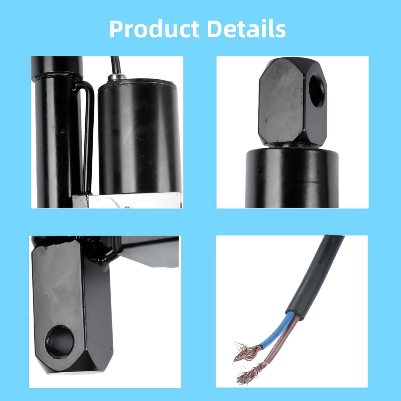 DC 12V 10'' Hydraulic Motor Heavy Duty Electric Linear Actuator 2300LBS Compatible with Dump Trailers, Lift Tables, Solar Tracking System, Wheelchair Lift 10500N/1050KG Hydraulic Power Unit Vahaha