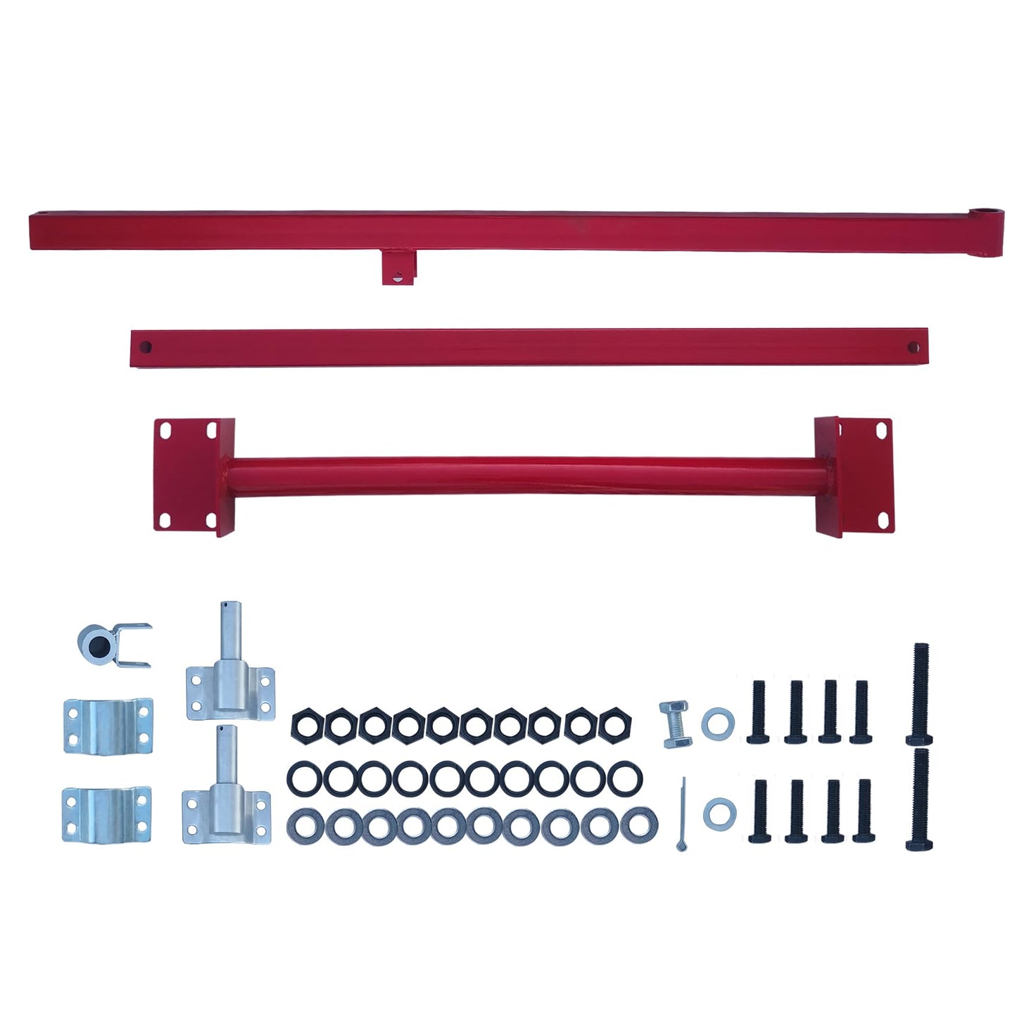 BIGalleons 660lb Wall Mount Jib Crane - Heavy Duty Steel Construction, 180° Rotation, 47" Reach, Professional Hoist Bracket for Workshop & Garage (Red)