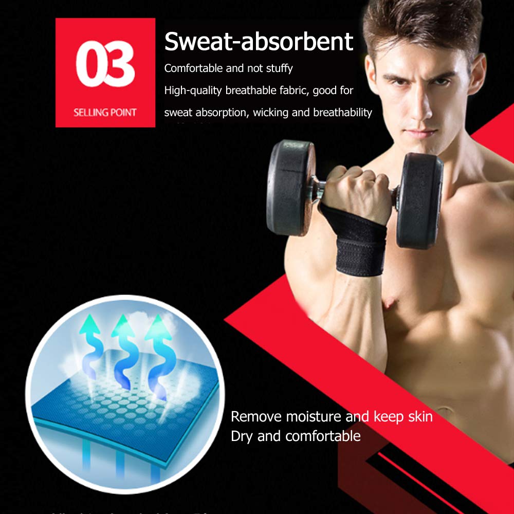 HAOKAISEN Wrist Brace for Ganglion Cyst, Arthritis, Carpal Tunnel, Breathable Sport/Fitness Wrist Support, for Left and Right Hand Man and Woman(Black)