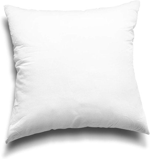 EDOW Throw Pillow Inserts - Set of 2 Lightweight Down Alternative Polyester Cushions | Machine Washable, 18x18, White