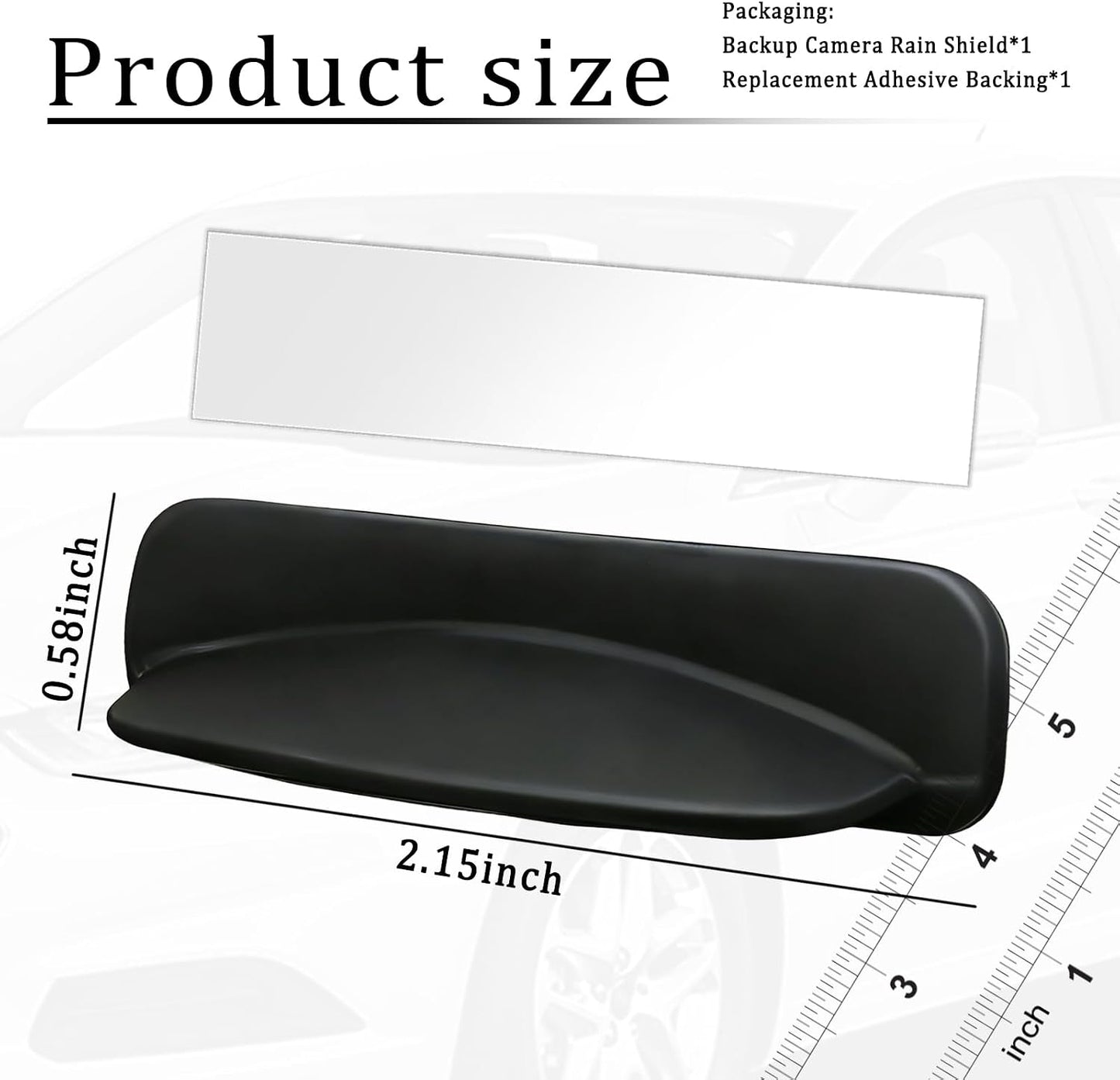 Salior New Backup Camera Rain Shield for Car,Silicone Reverse Camera for Car Rain Shield with Extended Design to Block