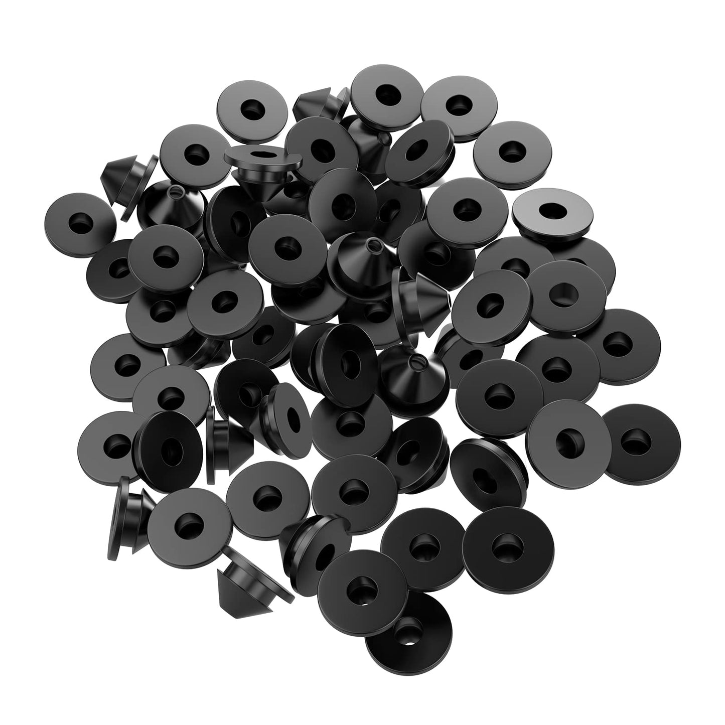 BLIKA 100 Pack Cable Railing Rubber Grommets for 1/8" 5/32" 3/16" Cables for Metal Cable Railing Posts, 1/8" Cable Railing Grommet, Cable Railing Protective Sleeves for Metal Posts, BL10-L