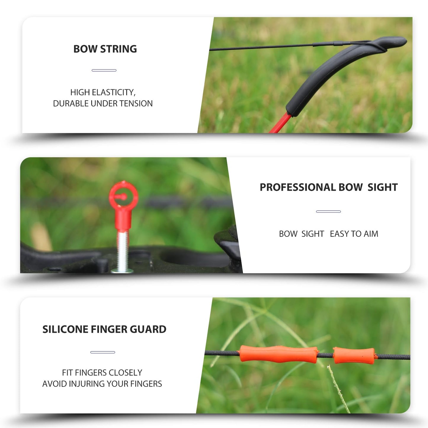MOYJ Archery Bows Adjustable LBS Training Beginner Outdoor Sport Backyard Paper Target Shooting Arrow Practice Takedown Recurve Archery Set (Red)