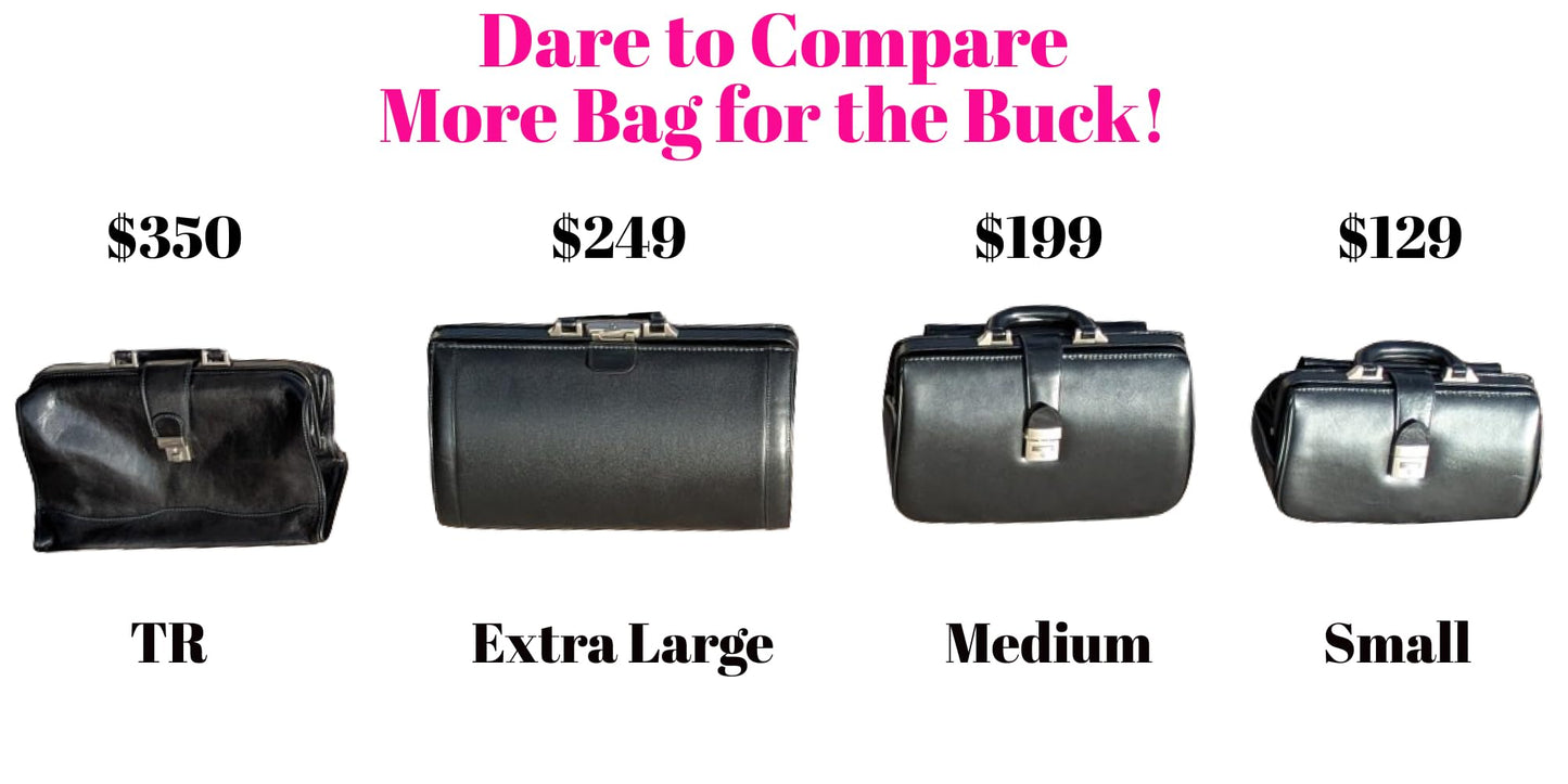 R.A. BÖCK DIAGNOSTICS RA Bock Fine Leather Doctor Bag - Medium - Black