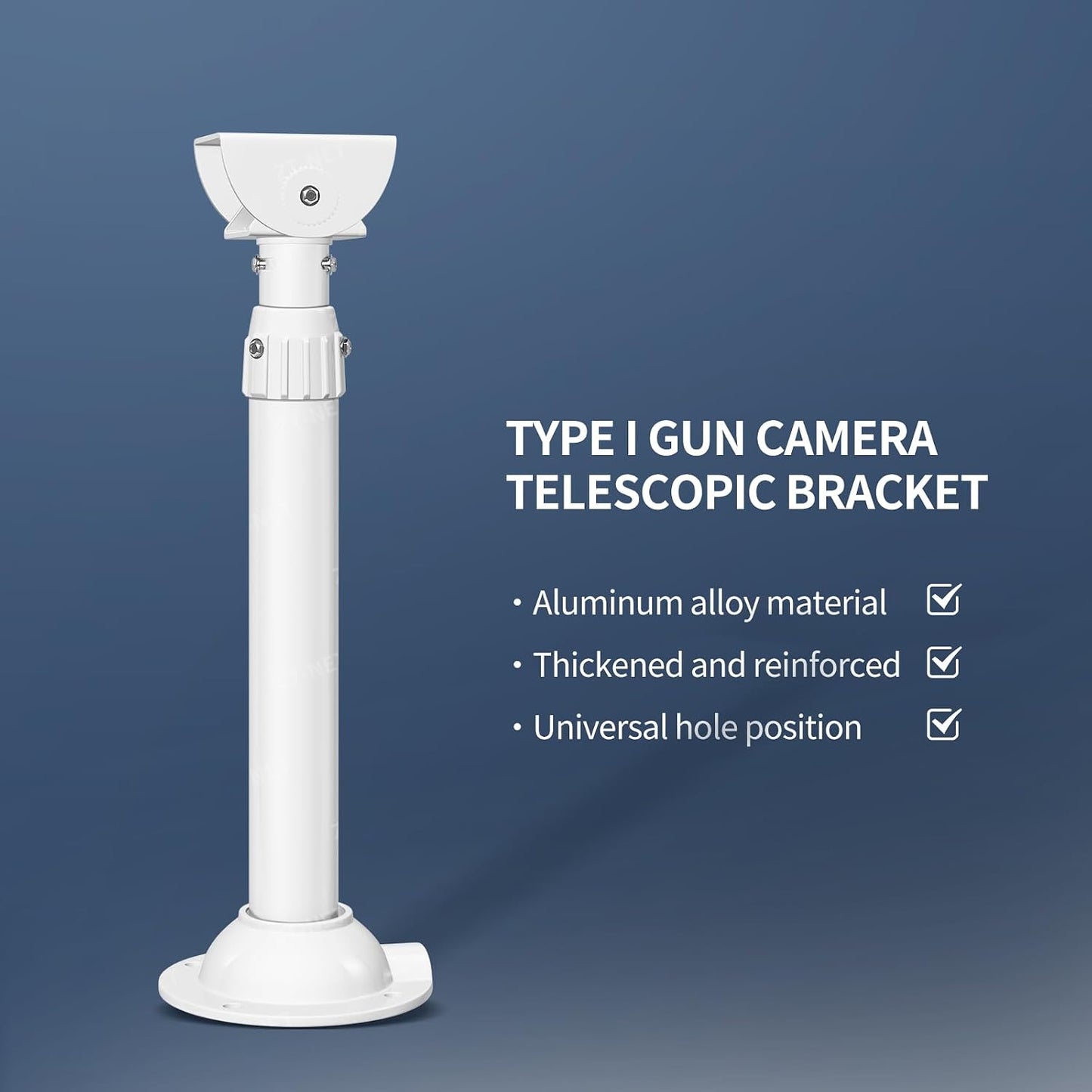 11.8-23.7 inch, ZT-NET Extendable Mounting Pole for Security Surveillance Cameras, Adjustable Ceiling Mount Bracket