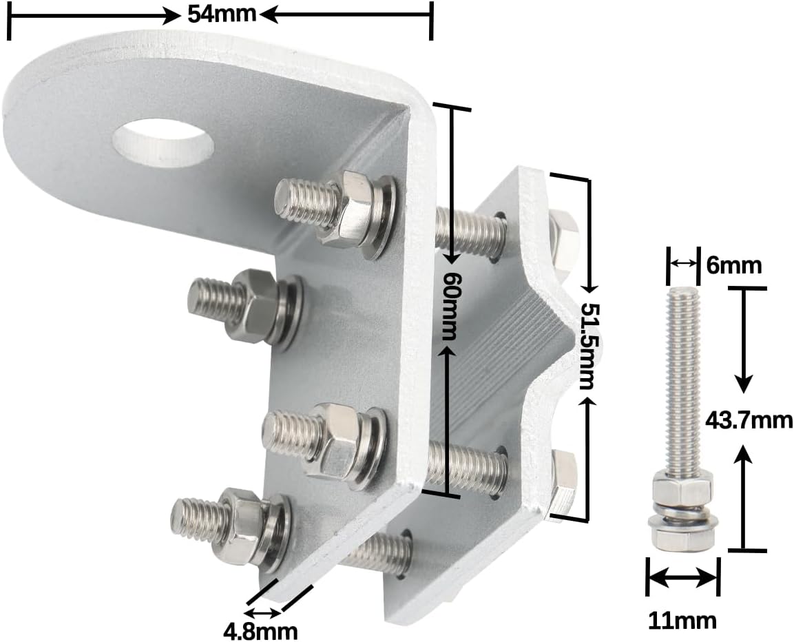 Arridioter SO239 PL-259 3/8-24 CB Radio Antenna Mounting Bracket CB Mounting Bracket Heavy Duty Stud Mount Adaptor
