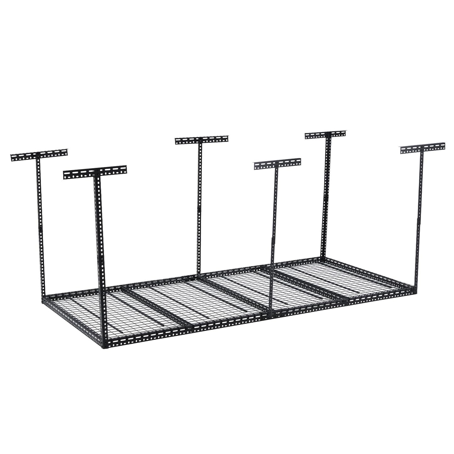 GOCAPTAIN Garage Storage Rack 4x8 ft Overhead Ceiling Mounted Storage Racks Adjustable Garage Storage Organization of Heavy Duty Metal 600Lbs Weight Capacity