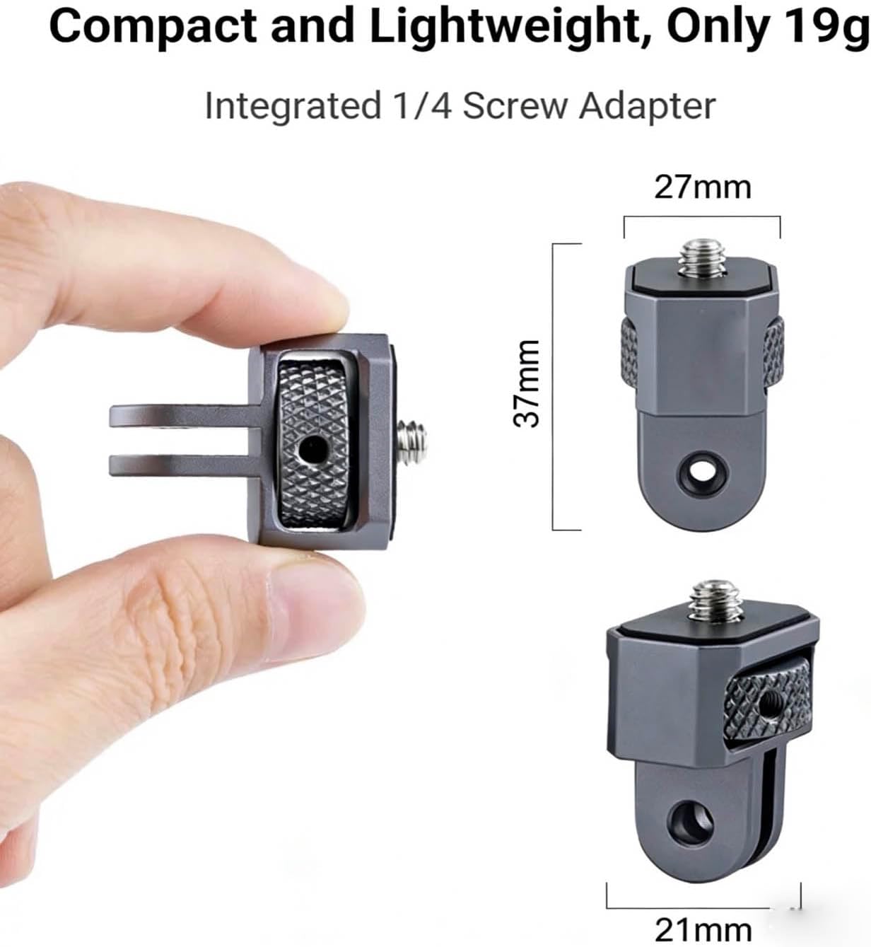 DUWUZEST 1/4"-20 Insta360 1/4 Inch Aluminum Camera Tripod Adapter Conversion Adapter Mounts Compatible with Gopro