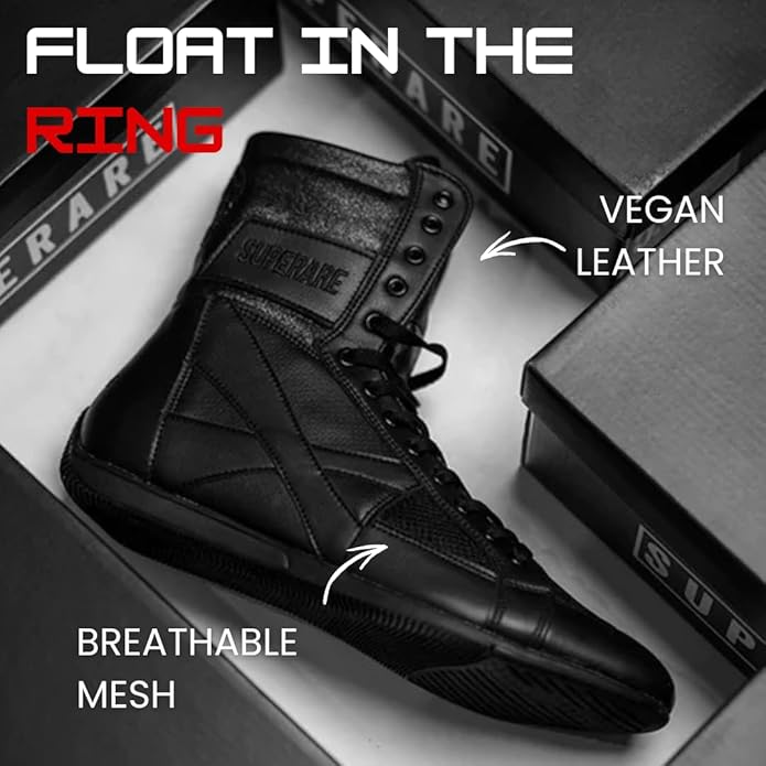 Superare Boxing Shoes – MMA Kick Boxing Pro Fighting Boots and Training Workout Shoes for Men and Women