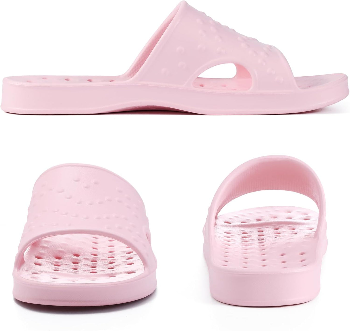 Shevalues Shower Shoes - Arch Support Quick-Drying Pool Slides | Lightweight Beach Sandals with Drain Holes
