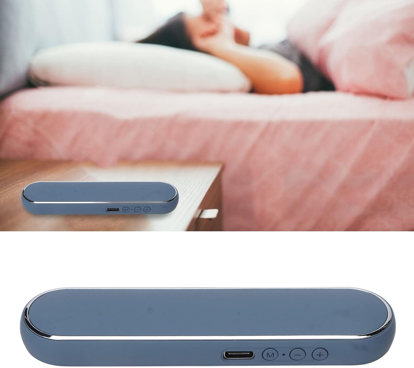 Eujgoov Portable Bluetooth Bone Conduction Under Pillow Speaker Built in White Noise Machine Wireless Audio Device