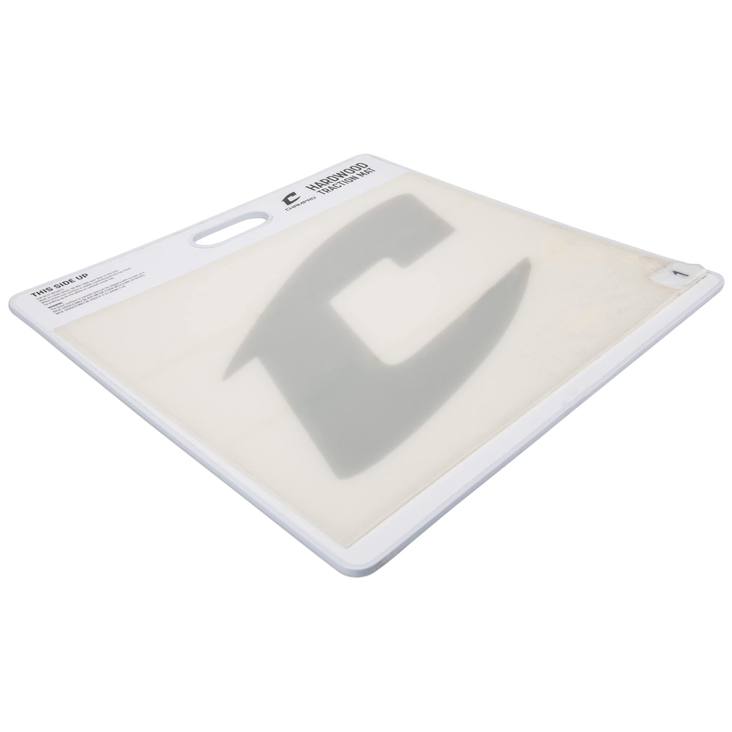 CHAMPRO Hardwood Floor Shoe Traction Mat for Basketball Court and Gym Floors, White