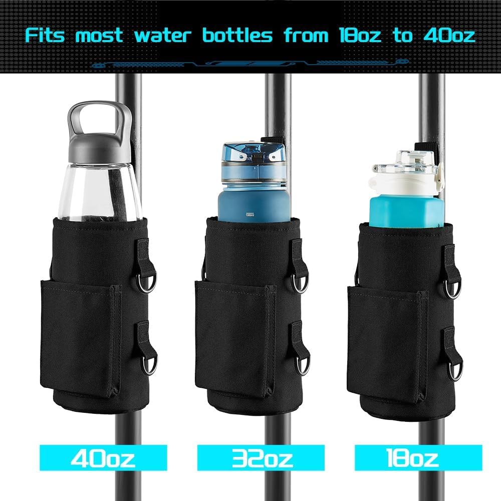 CHKAFEISTAR Magnetic Water Bottle Gym Bag: Securely Attaches to Gym Equipment, Waterproof with Water Bottle Holder, Perfect for Fitness, Travel, and Work