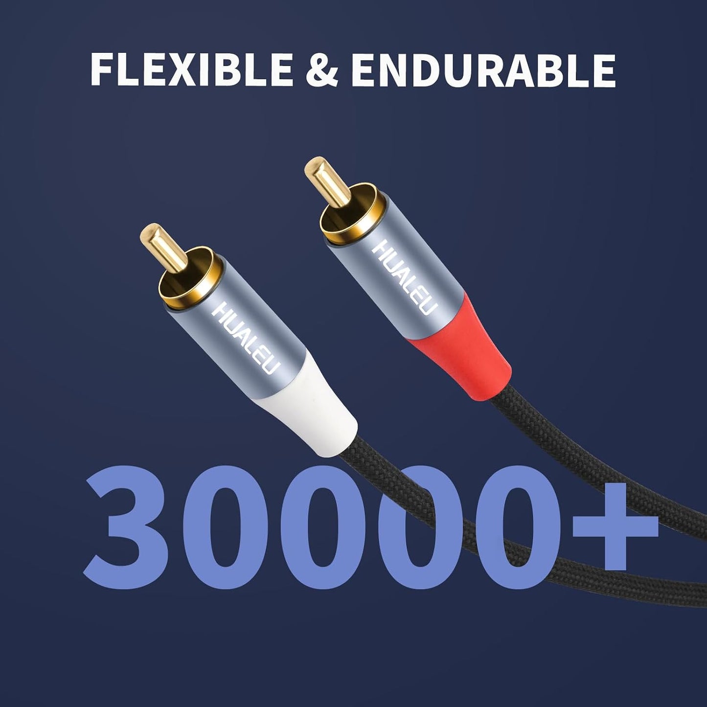 10FT 2RCA 2RCA Cord,2 player-2Pack Gold-Plated Male to Male Aluminum Shell Auxiliary Audio RCA M/M Stereo Audio Cable