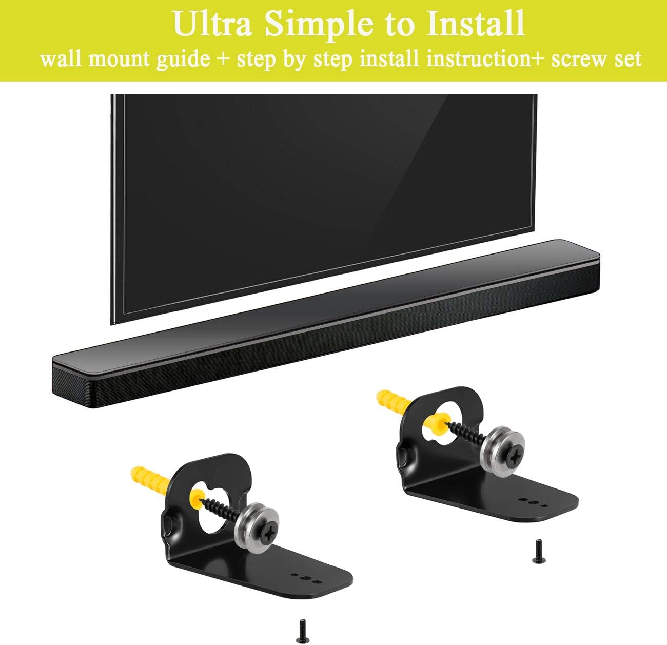 ECLINK HW-M360 HW-K550 HW-M550 HW-K650 HW-K430 HW-K335 HW-K651 HW-K450 Soundbar Wall Mount Bracket for Samsung Sound