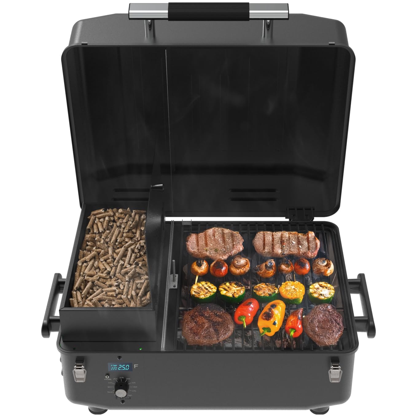Z GRILLS 2026 200A Pellet Grill & Smoker - 202 sq.in Compact Wood Pellet BBQ with PID 3.0 Precision Control, Auto Feed System, Portable Small-Space Grill for Camping & Backyard Cooking