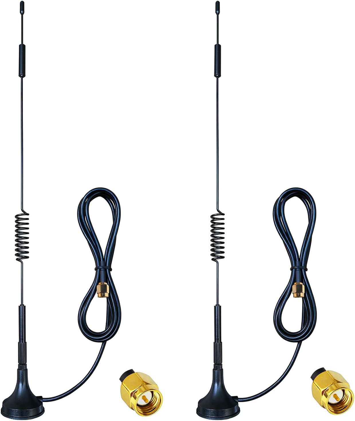 Dixingtek 3G 4G 4G 2 Pack 1-Meter 4G GSM LTE SMA Magnetic Antenna, Compatible with LTE Router Game Camera Network Card