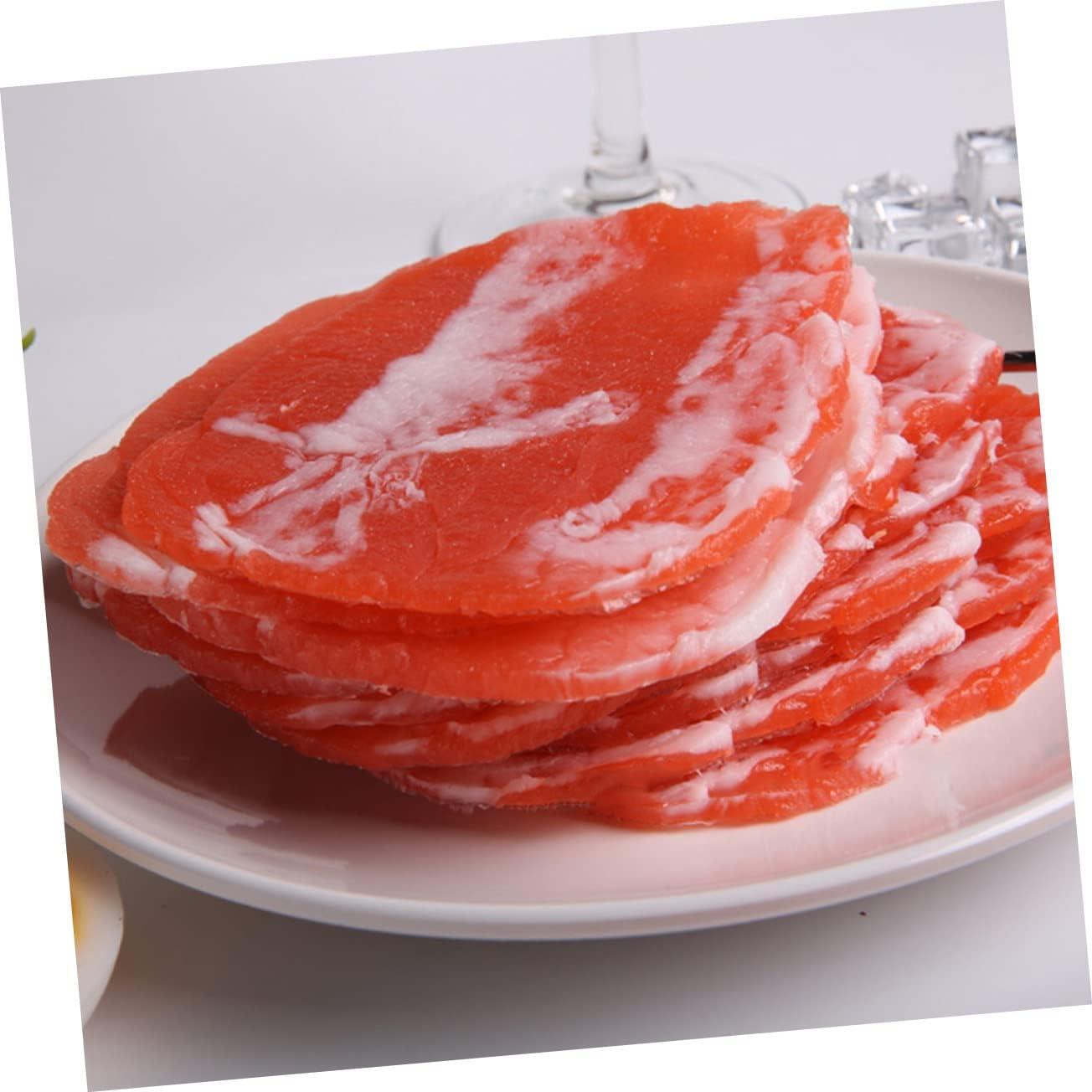 Set 4 of Realistic Resin Pork Slice Models for Display
