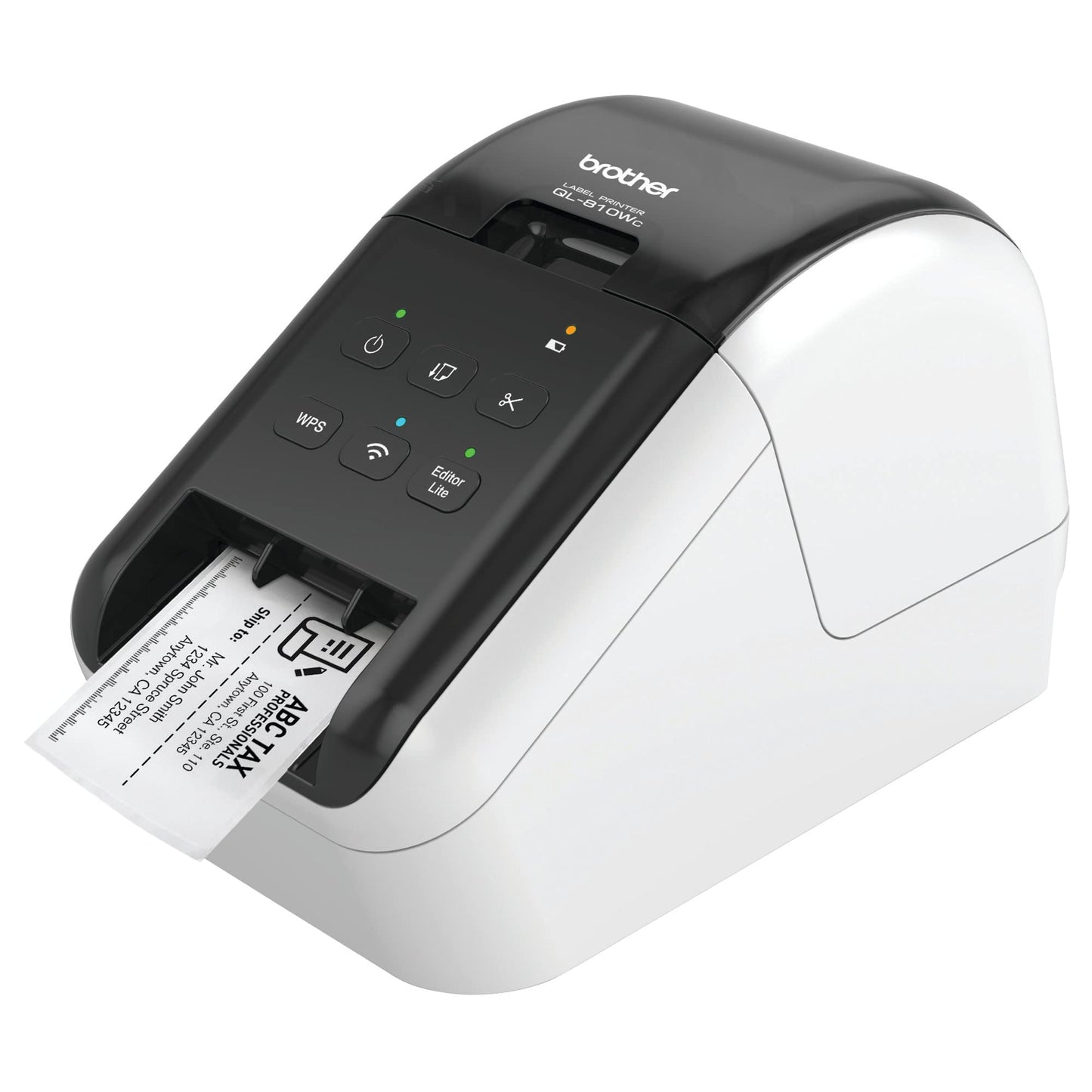 Brother QL-810Wc Professional Printer with USB and WiFi connectivity, Ultra-Fast up to 110 Labels per Minute with Standard Address in Monochrome, Black & Red Printing Available