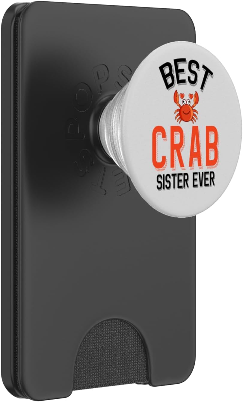 Cute Crab Family Apparel Best Crab Sister Ever Cute Crab Lover PopSockets PopWallet for MagSafe