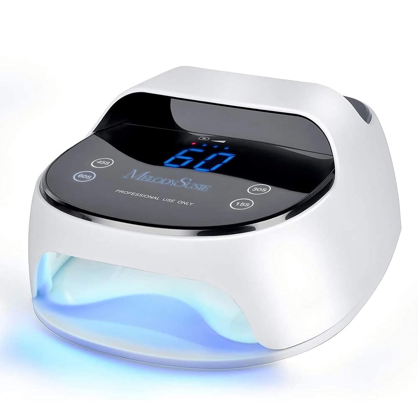 MelodySusie Professional Cordless UV Nail Lamp with Handle Design, S-Pro27I Rechargeable High Power LED Nail Dryer Cures All Gels, Especially Builder, Extension, Acrylic & Chrome Gel Polishes