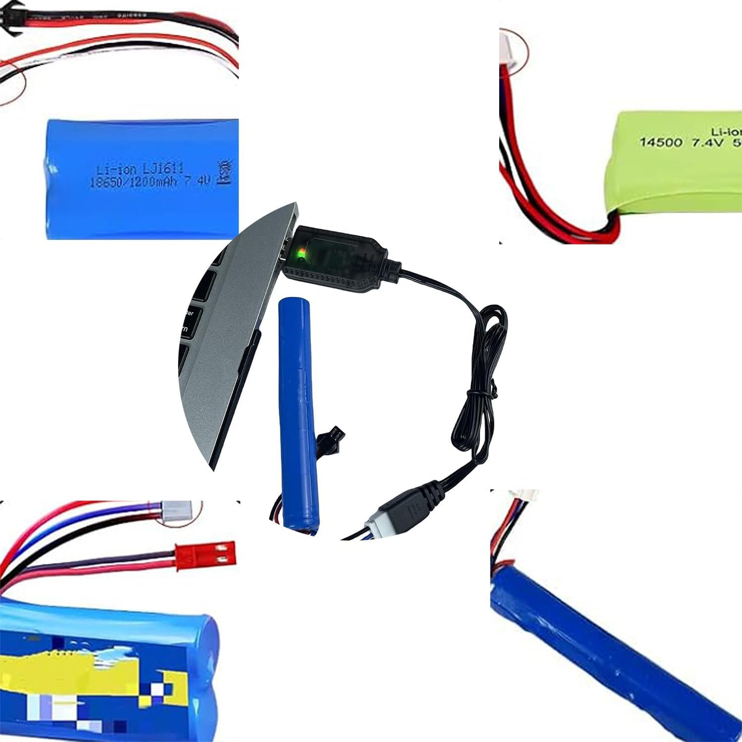 TAODAN 7.4V XH-3Pin USB Charger Cable with Plug Circuit Protection Compatible with Remote Controlled