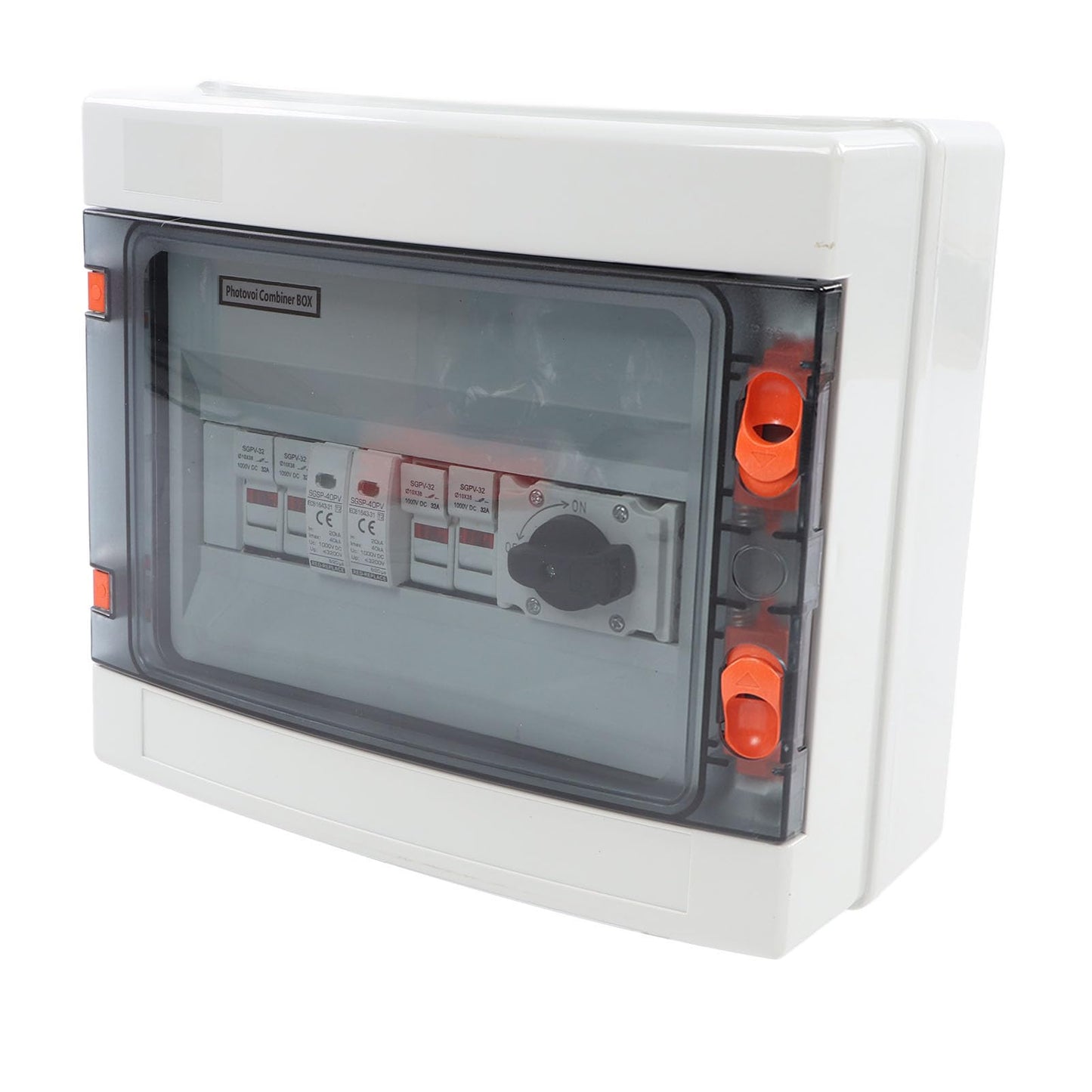 PV Solar Combiner Box, 1000V 32A, IP65, Outdoor, with Isolated Switches and Circuit Breaker, PA66 Material