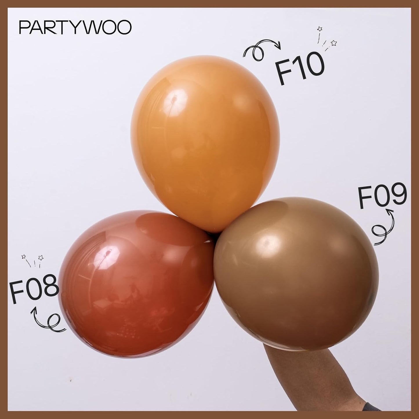 PartyWoo Light Brown Balloons - 50 Pcs 12 Inch Caramel Tan Boho Decor for Events & Celebrations
