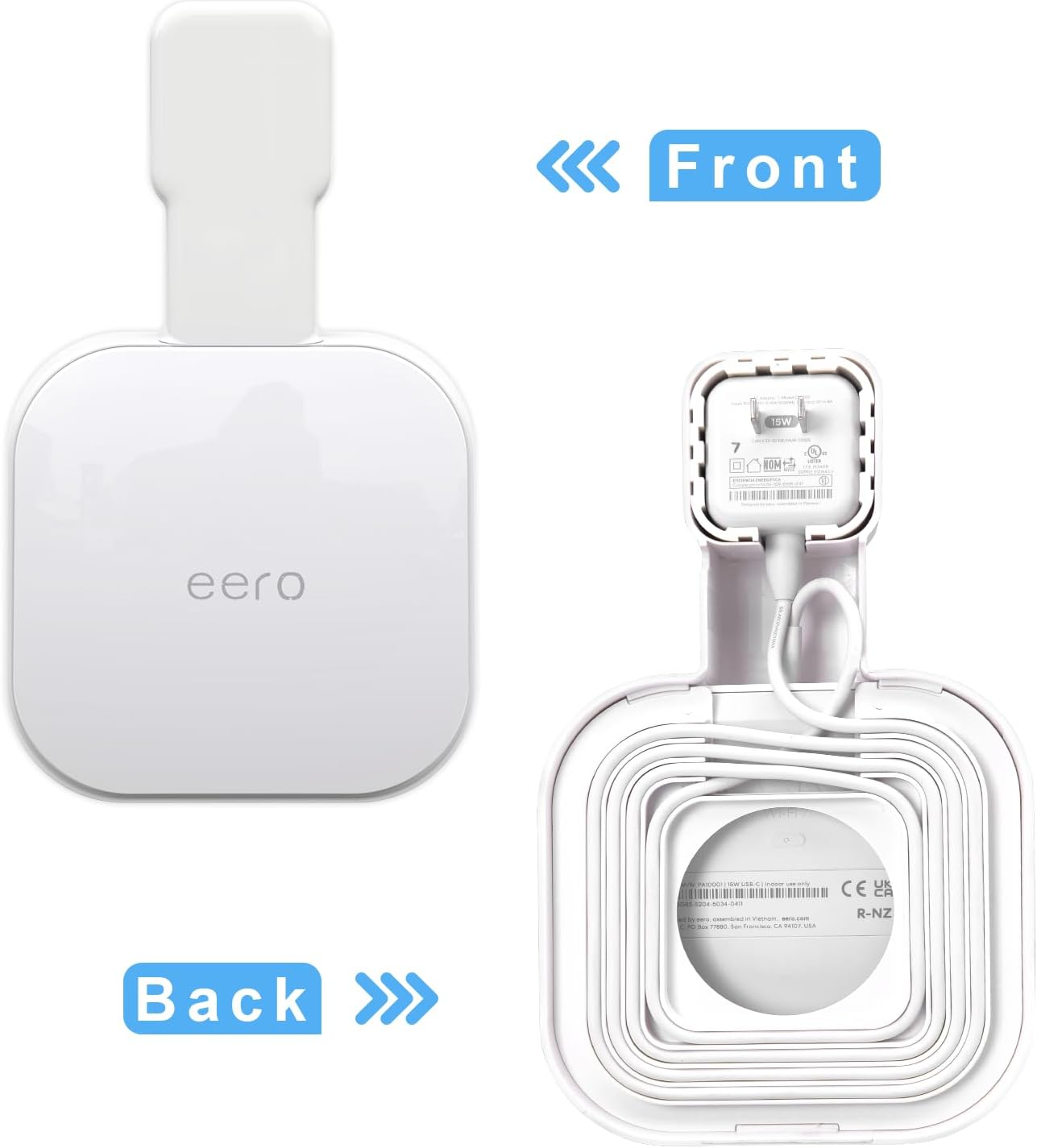 Mamerry 7, 7 7 Saving(2 Pack) Outlet Wall Mount for eero Stand Bracket Holder Compatible with eero Dual-Band Mesh Wi-Fi